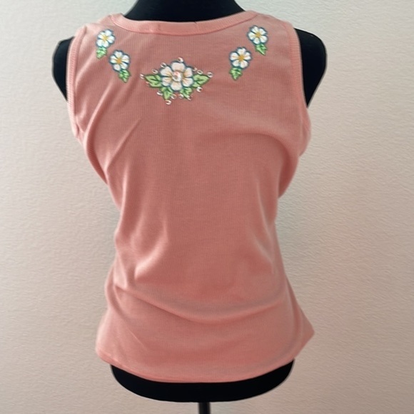 Y2K Vintage Sequins Ribbed Tank 0073 - Picture 7 of 11